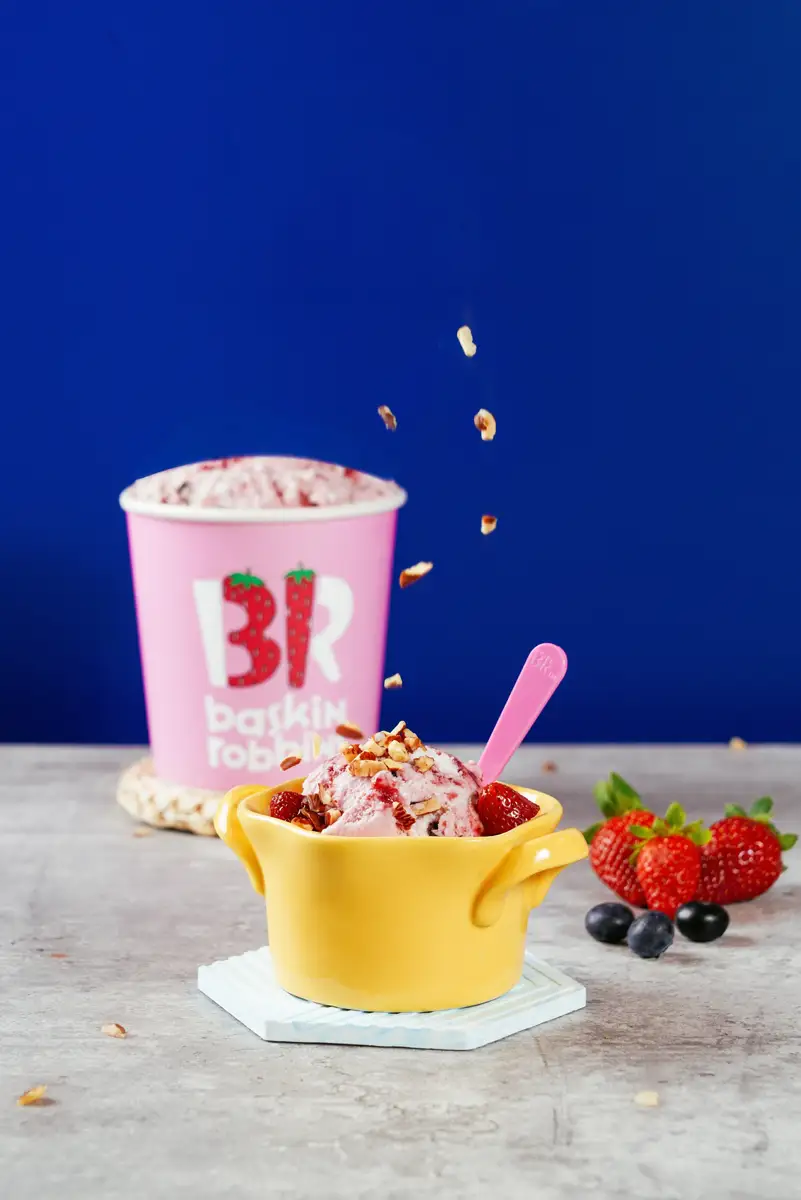 Food photography for Baskin Robbins Malaysia dessert menu